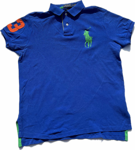 Playera Tipo Polo Ralph Lauren Color Azul Talla S