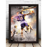 Pôster Quadro Kobe Bryantt Moldura Com Vidro  33x43 Cm #12