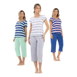 Pijama Verano Capri Jersey Lencatex 21776 - Talles Grandes 