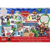 Kit Imprimible Super Heroes Avengers Vengadores N54