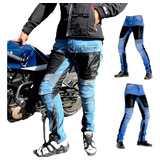 Pantalon Jeans Denim Motociclista Con Protecciones Comfort +