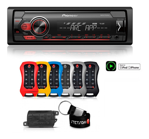 Auto Rádio Pioneer Mvh-s118ui + Controle Longa Distancia Stetsom Sx2 Light