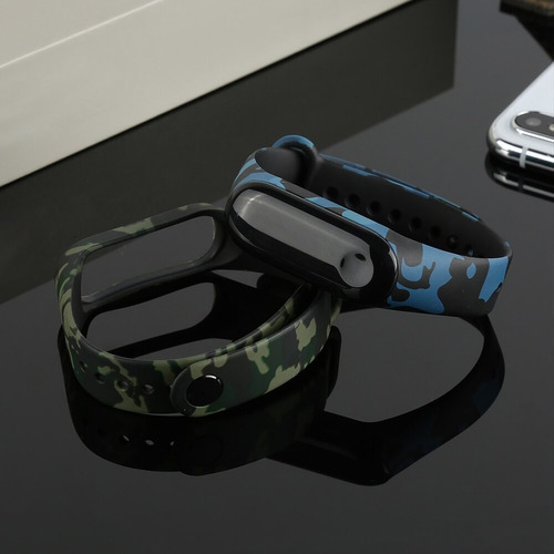 Pulseira Camuflada Silicone P/mi Band 5 6 7 Envio Imediato