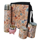 Set Matero Completo Flores Firgum Con Mate Pampa