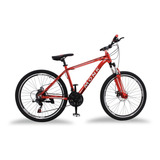 Mountain Bike Monk Fast Line  2020 R26 21v Color Rojo Con Pie De Apoyo
