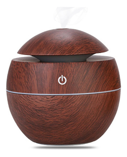 Humidificador Simil Madera Aromatizador De Aire Difusor Led