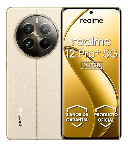 Realme 12 Pro Plus 8gb Ram 256gb Rom 50mp Ois 8mp Gran Angular 64mp 3x Teleobjetivo 5000mah 67w Pantalla Curva 120hz Fhd+ Beige