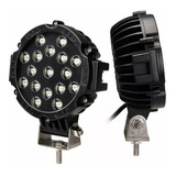 Faro Proyector Redondo 51w 3700lm 17leds 12/24v Negro Rojo