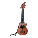 Guitarra Ukelele Infantil Juguete Niños Instrumento 48cm Color Marrón Oscuro