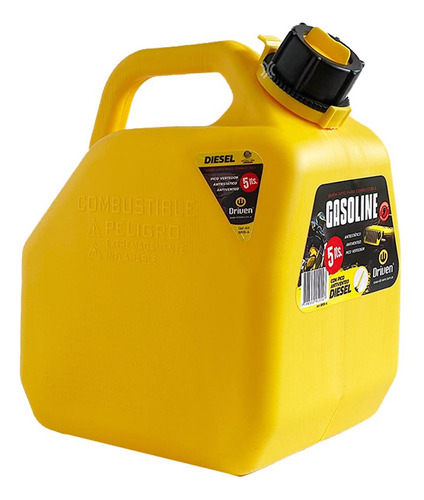 Bidón Combustible 5 L Amarillo Pico Vertedor Homologado