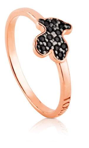 Anillo Motif De Plata Vermeil Rosa Tous