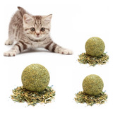 Pack X3 Bola De Catnip Prensado Juguete De Gato