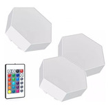 Luz Led Modular Gamer Tactil Rgb Hexagonal Kit 3 Pieza