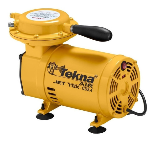 Compressor De Ar Mini Elétrico Portátil Tekna Cd2453b 0.5hp 127v/220v 60hz Amarelo