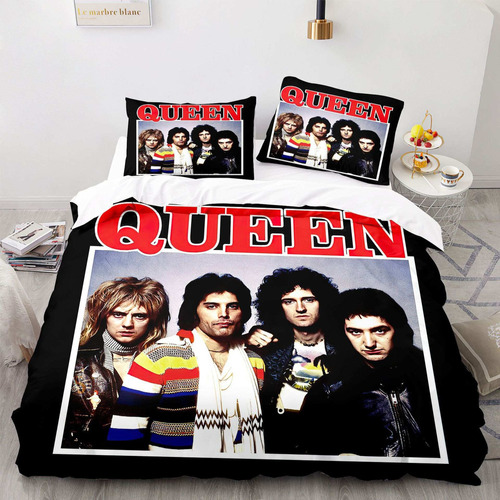 Banda De Rock Juego De Ropa De Queen Cama Doble Tamaño