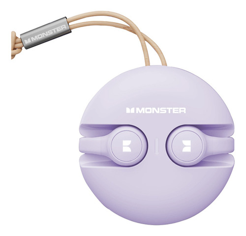 Audífonos Inalámbricos Con Clip Bluetooth Monster Xkt21 Color Violeta
