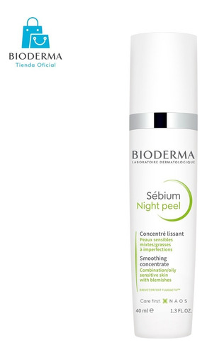 Bioderma Sébium Night Peel, Peeling De Alta Tolerancia, 40ml Tipo De Piel Mixta