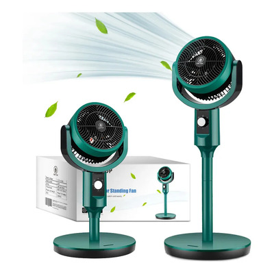 Ventilador De Pedestal CM-TOP Portátil Silencioso Altura Ajustable Circulador De Aire Con 3 Velocidades Color Verde | Meses sin interés