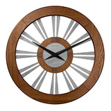 Reloj De Pared Bulova C4118 Woodhall, Acabado En Nogal Cálid