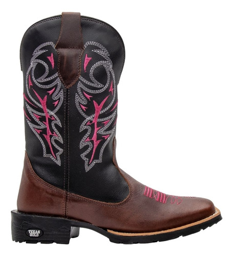 Bota Texana Feminina Country Couro Cano Longo Promoção Ofert