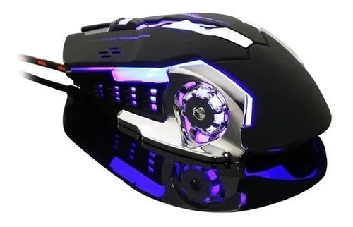 Mouse Gamer Led Rgb 3200 Dpi Luz Led Raton Para Pc Mac Lap Color Negro