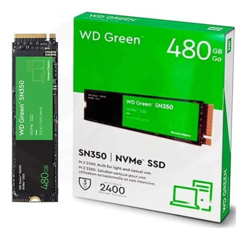 Hd Ssd M.2 480gb Nvme Wd Green Sn350 Wds480g2g0c