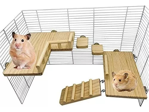  Plataformas De Madera Para Jaula Hamster Conejo Huron Ratas
