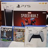 Consola Ps5 825gb+ 2 Controles Dualsense+3 Juegos+regulador