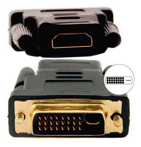 Adaptador Dvi 24+1 Macho A Hdmi Hembra Compacto Y Resistente