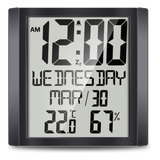 Number-one Reloj De Pared Digital Con Calendario Delgado Con