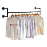 Rack De Pared Exhibidor De Ropa Vintage Elegante Y Practico