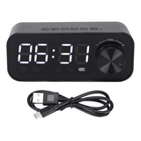 Reloj Despertador Digital Led Con Bocina Bluetooth/radio/fm