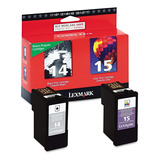 Lexmark Cartucho Tinta 18c2239 14 & 15 X2600 X2650 X2670 Z23