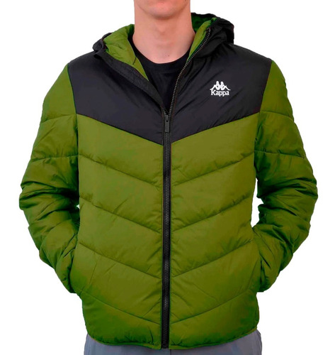 Kappa Campera Lifestyle Hombre B Amarit Verde-negro Ras