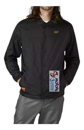 Jm Nuñez Campera Rompe Viento Fox Hero Dirt Coaches Negra