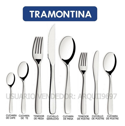 Juego 48 Cubiertos Tramontina Cosmos Acero Inoxidable