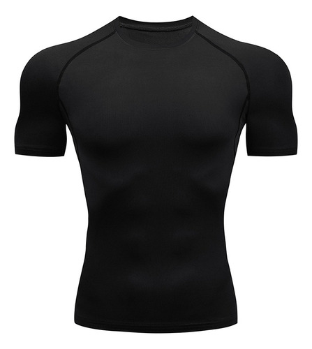 Playera Manga Corta Negro Para Hombre Slim Fit Ropa Para Gym