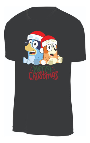 Camisetas Bluey Y Bingo Navidad Disney Junior Adultos Niños