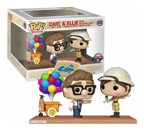 Funko Pop Disney Carl & Ellie With Balloon Cart #1152 Excl