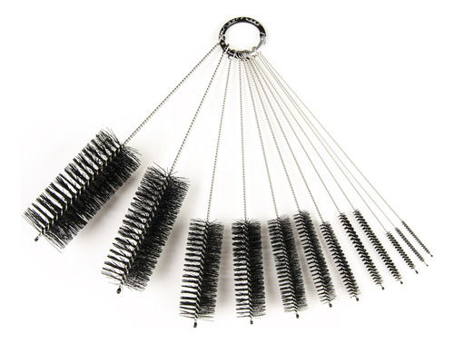 Set De Cepillos De Nailon De 8 Pulgadas Para Tubos, Negro