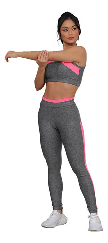 Kit Conjunto Fitness Feminino Roupa Academia Legging  E Top