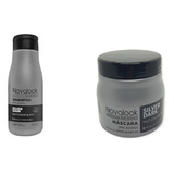 Matizador Shampoo 375ml Negro + Mascara 250ml Negro Novalook