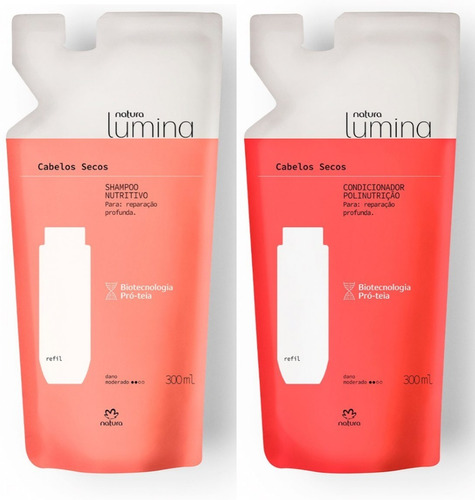 Shampoo Y Acondicionador Lumina Natura Cabello Seco Repuesto