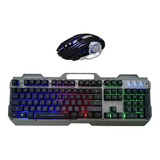 Teclado Y Mouse Gamer Combo Con Luces Led Teclado Noga