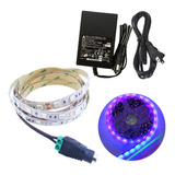 1 Mt Tira Ultravioleta Led Smd 5050 + Fuente + Conector 