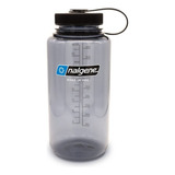 Botella Nalgene Free Bpa 1 L 32 Oz Boca Ancha Made In Usa Color Gray Black