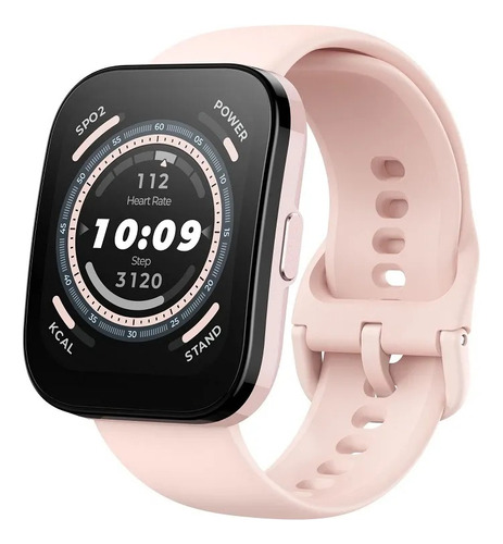 Smartwatch Amazfit Bip 5 1,91  - Cover Company, Capa Rosa, Malha Rosa, Moldura Rosa, Design De Malha, Malha