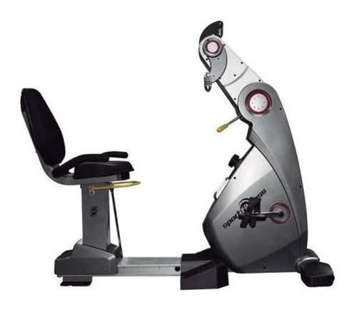 Bicicleta Estática Sportfitness Cranck Cycle Horizontal Color Gris 110v