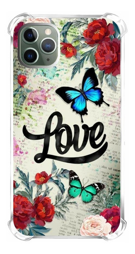 Capinha Compatível iPhone Samsung Xiaomi Borboleta Love