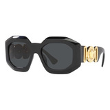 Versace Ve4424u Gb1/87 Maxi Medusa Square Black Gold